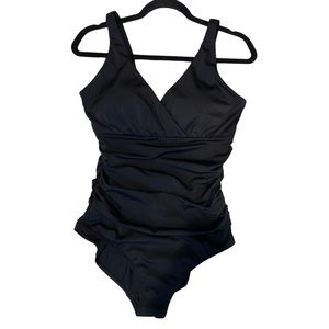 Boden Talamanca One Piece Sculpting Swimsuit Black Size 12L